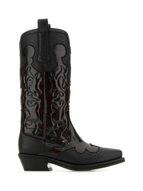 GANNI Black Leather Boots