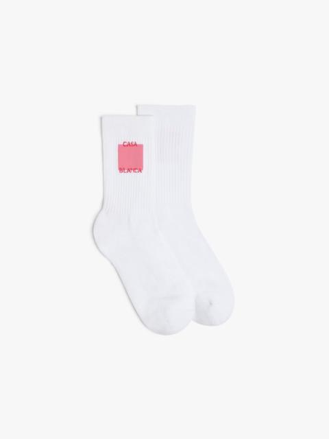 CASABLANCA Rose Shadow Logo Square Socks | Casablanca Paris