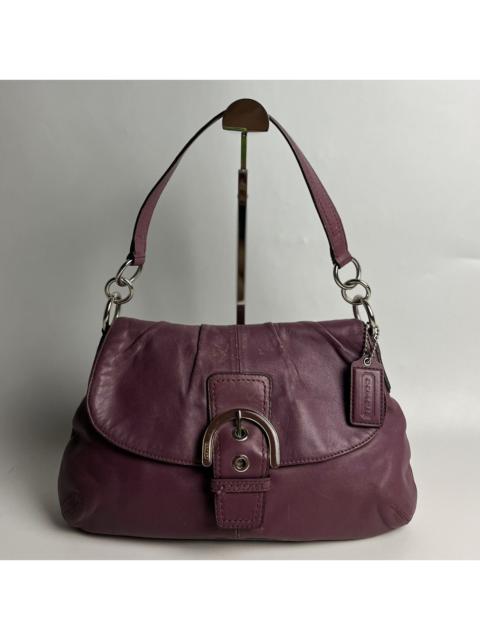 COACH Vintage Coach Soho Buckle Flap - Purple Leather Shoulder Bag