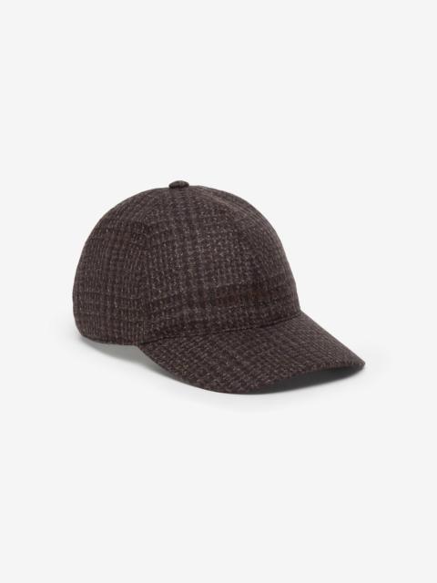 CORNELIANI Brown pure wool baseball cap