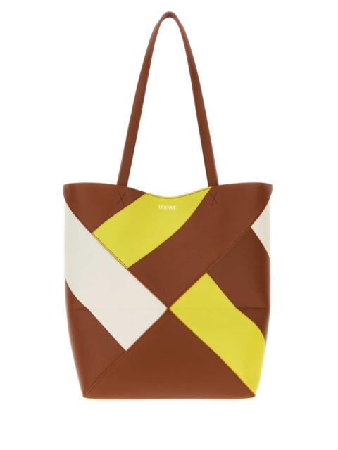 Loewe Loewe Women Multicolor Leather Puzzle Fold Shopping Bag