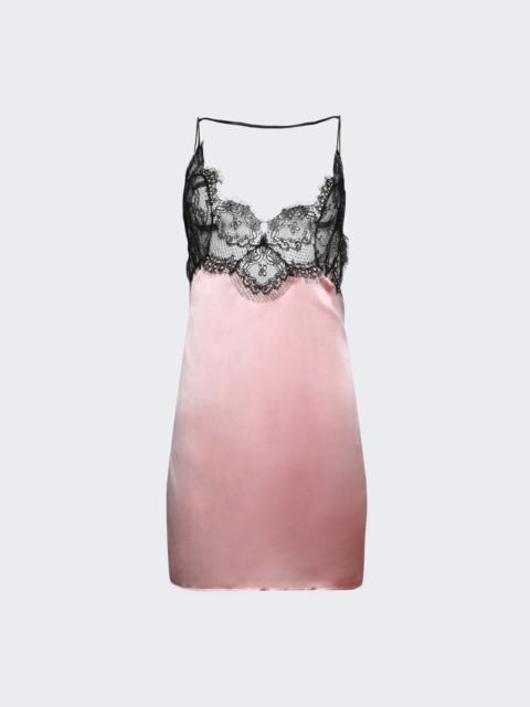 GUCCI Lace Detail Mini Dress Pink