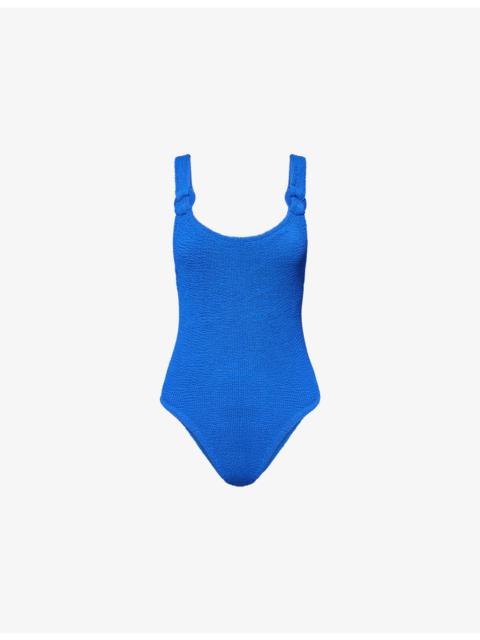 Hunza G Domino Fabric Hoops Seersucker Swimsuit