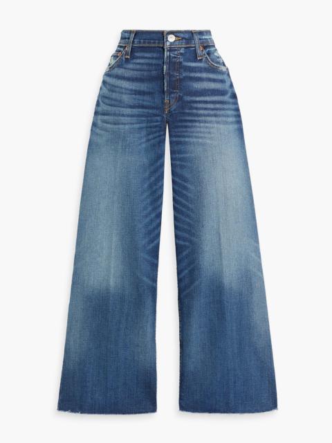 RE/DONE Cropped distressed mid-rise wide-leg jeans