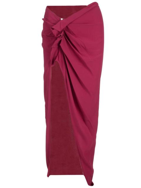 Rick Owens Red Silk Jersey Skirts Rose