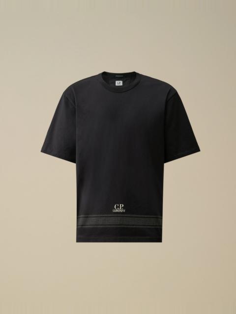 C.P. Company Mercerized Jersey 30/2 Twisted Short Sleeve Embroidery T-Shirt