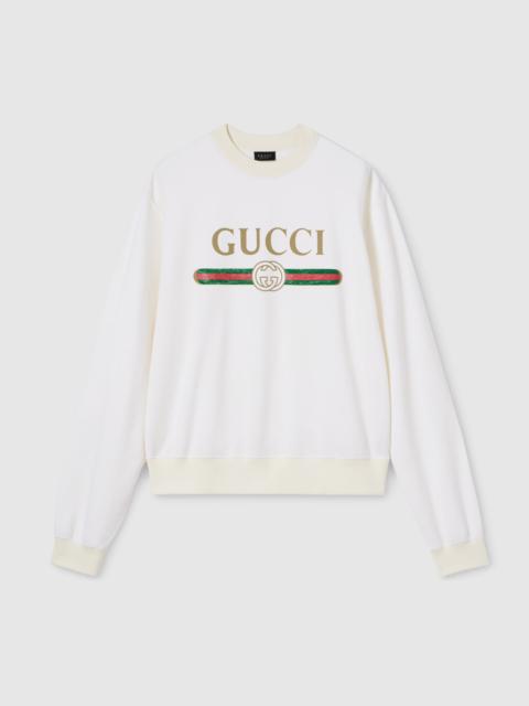 GUCCI Cashmere blend sweatshirt with print