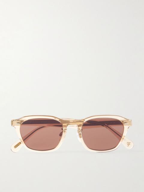 Oliver Peoples + Roger Federer R-11 D-Frame Acetate Sunglasses Orange