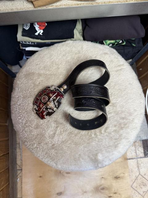 Other Designers Cowboy Equipment - Gaucho Texas Leather Cowboy Heritage Belt Black