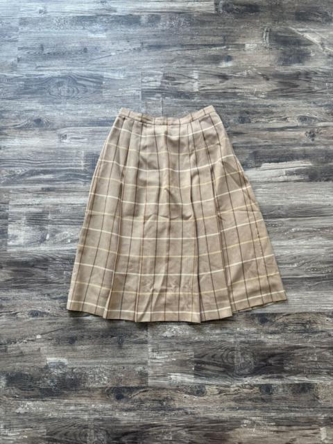 Burberry 1990's Burberry Check Long Pleated Skirt