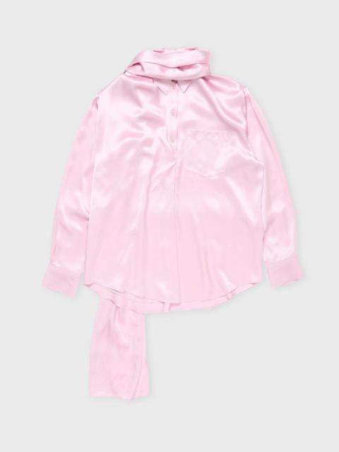 Acne Studios Shirt Layered Satin Scarf Pink