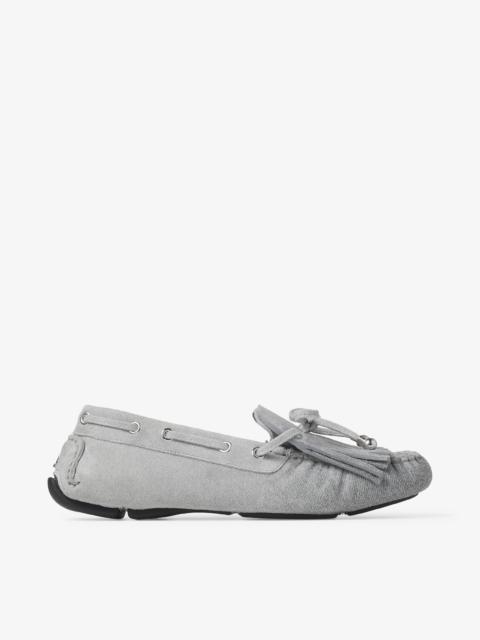 JIMMY CHOO Manon F
Dove Suede Denim Loafers