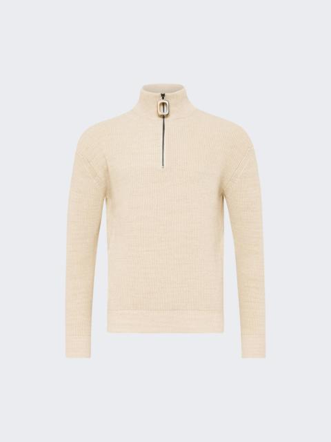 JW Anderson Half Zip Jumper Ivory