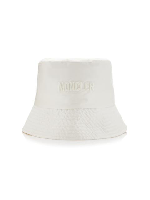 Moncler Embroidered Nylon Bucket Hat white