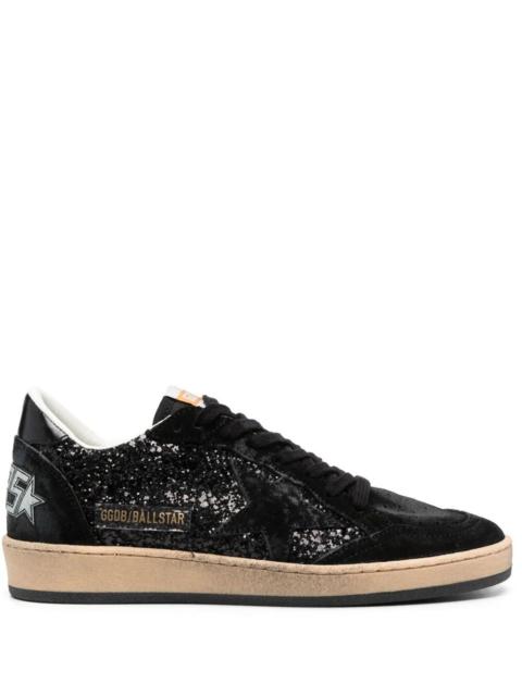 Golden Goose Golden Goose Women "Ballstar" Glitter Upper Nylon Tongue Suede Toe Star And Spur