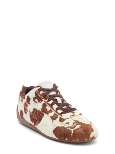 PUMA PUMA Speedcat Genuine Calf Hair Sneaker in Chocolate Brown/Gum at Nordstrom