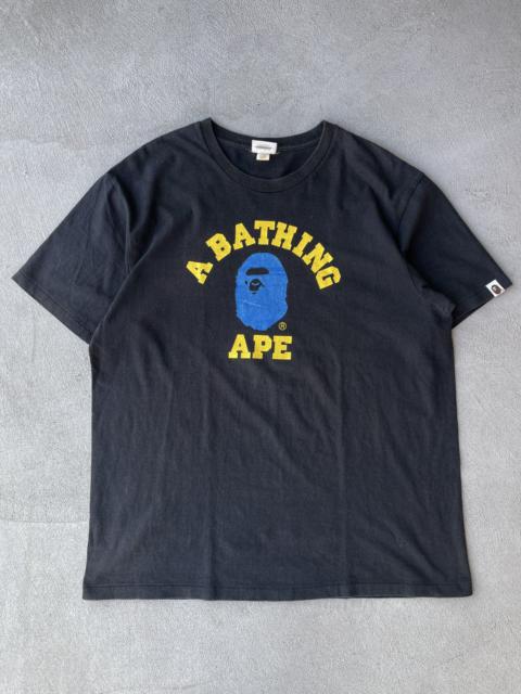 A BATHING APE® Bape Sparkles Ape Head College Logo Tee