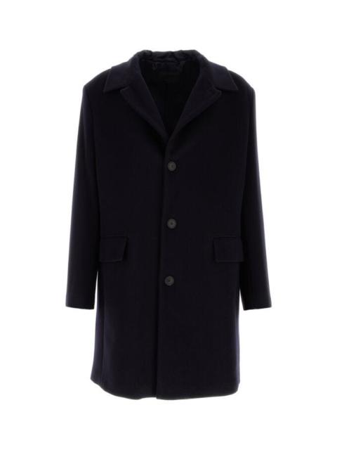 Prada Man Midnight Blue Wool Blend Coat