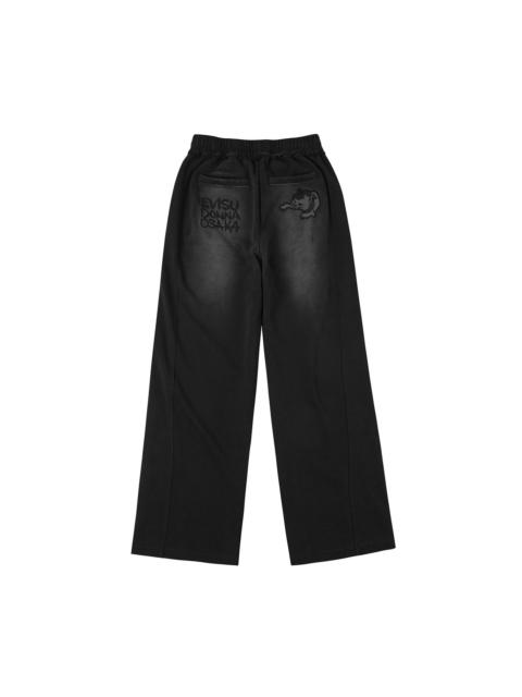 EVISU Fuzzy Cat Embroidery Fashion Fit Sweatpants