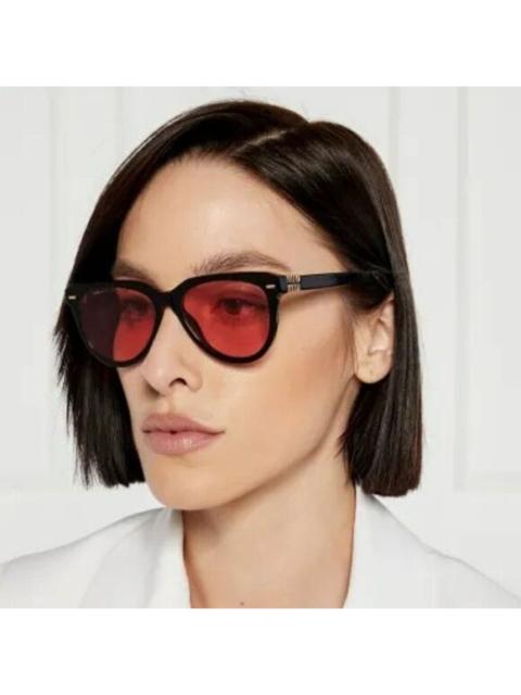 Miu Miu NEW Miu Miu MU12ZS 16K1D0 Black Red Phantos Unisex Sunglasses 0MU 12ZS