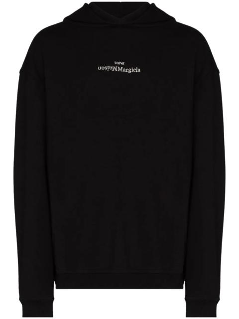 Maison Margiela Logo-Embroidered Cotton Hoodie