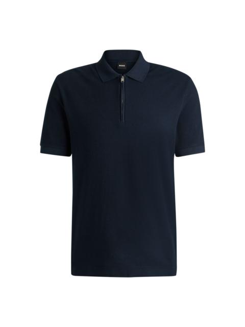 fine-knit polo shirt