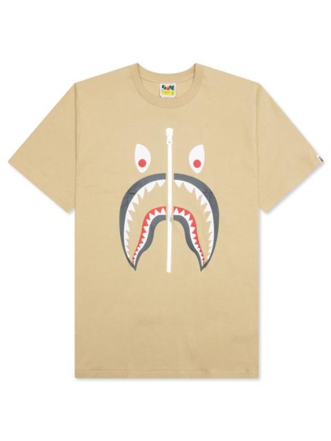 A BATHING APE® MAD SHARK TEE - BEIGE