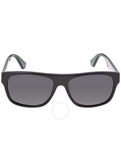 GUCCI Gucci Polarized Grey Rectangular Men's Sunglasses GG0341S 002 56