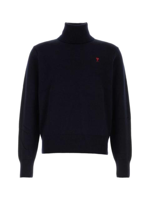 AMI Paris Ami Men Midnight Blue Wool Sweater