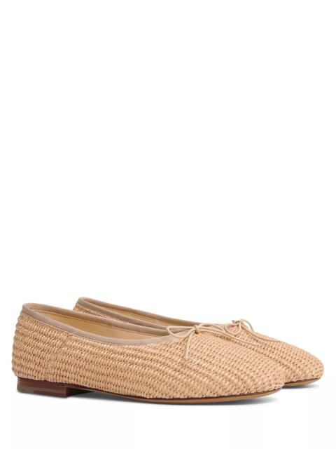 Mansur Gavriel Women's Dream Raffia Ballerina Flats