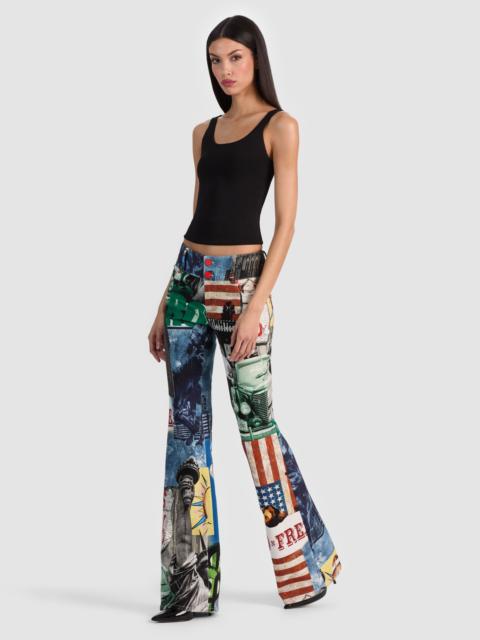 Alice + Olivia KAI LOW RISE PRINTED JEAN