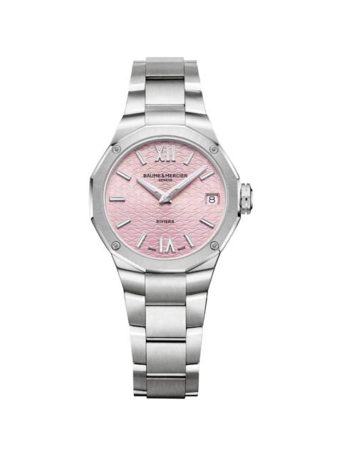 Other Designers Baume et Mercier Riviera Quartz Pink Dial Ladies Watch 10812