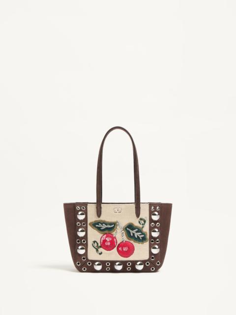Valentino VALENTINO GARAVANI NELLCÔTE MINI EMBROIDERED SHOPPING BAG