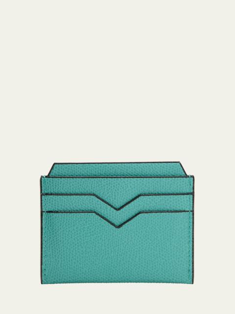 Valextra Men's V-Slot Leather Card Case