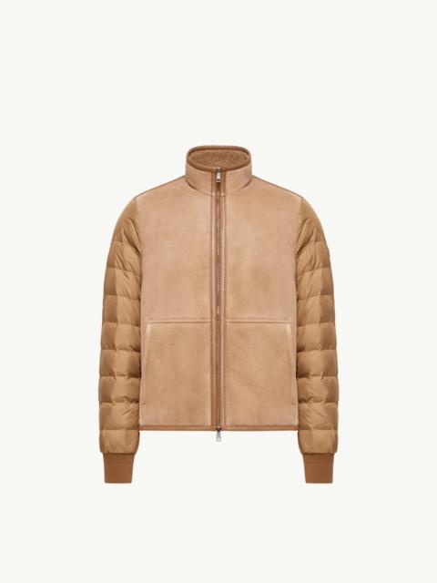 Moncler Crachin Reversible Shearling & Nappa Short Down Jacket
