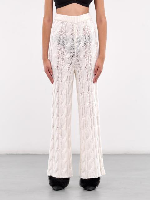 ROWEN ROSE Cable Knit Trousers