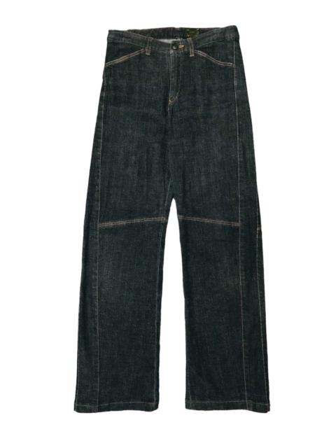 Other Designers Denime - VINTAGE INBREED JAPAN DENIM LEATHER POCKET DOUBLE KNEE STYL