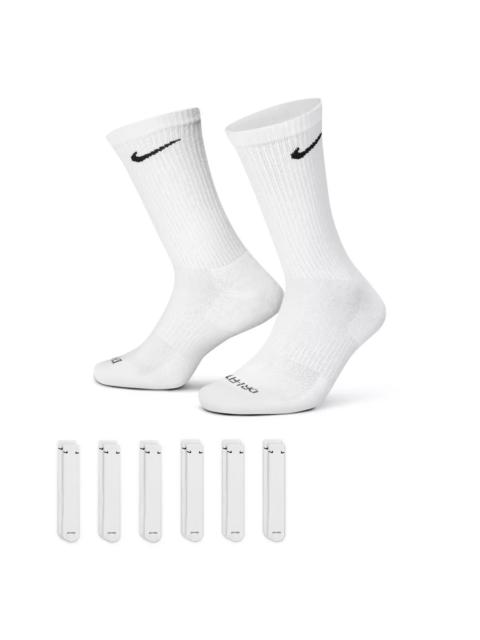 Nike Everyday Plus Cushioned Training Crew Socks (6 Pairs)-White