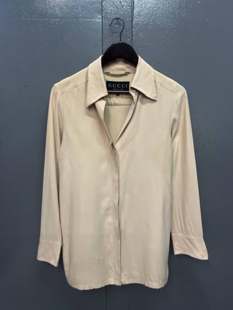 GUCCI AUTHENTIC GUCCI BUTTON UP SHIRT RAYON