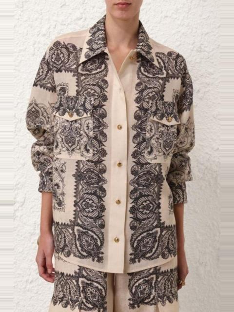 Zimmermann Utility Pocket Shirt Tea Paisley