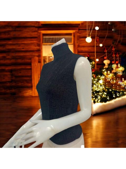 FENDI Vintage FENDI knitted monogram FF glitter tank top