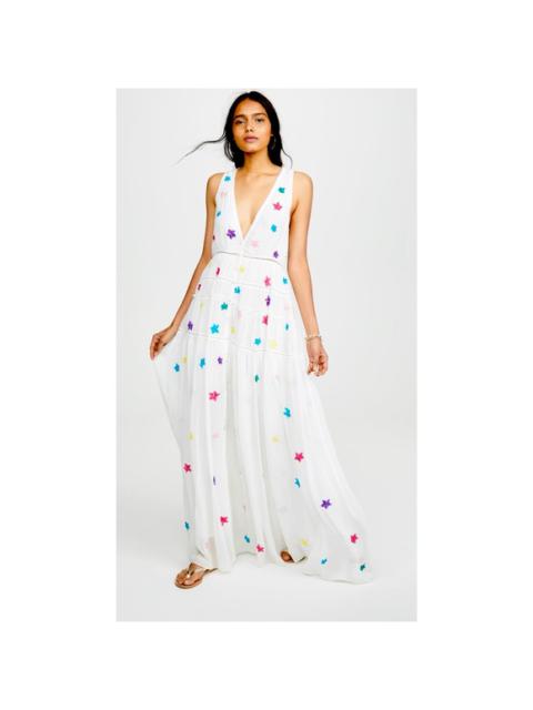 Rococo Sand Sleeveless Multi Color Sequin Star Maxi Dress