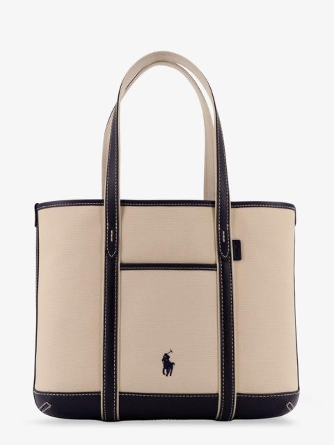 Other Designers Polo Ralph Lauren Canvas Shoulder Bag With Embroidered Logo On The Front