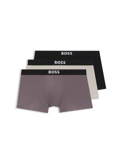 BOSS THREE-PACK OF STRETCH-COTTON TRUNKS