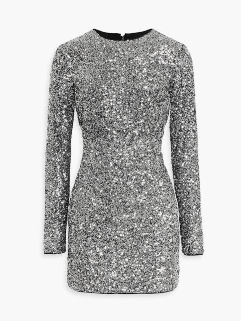 FRAME Sequined tulle mini dress
