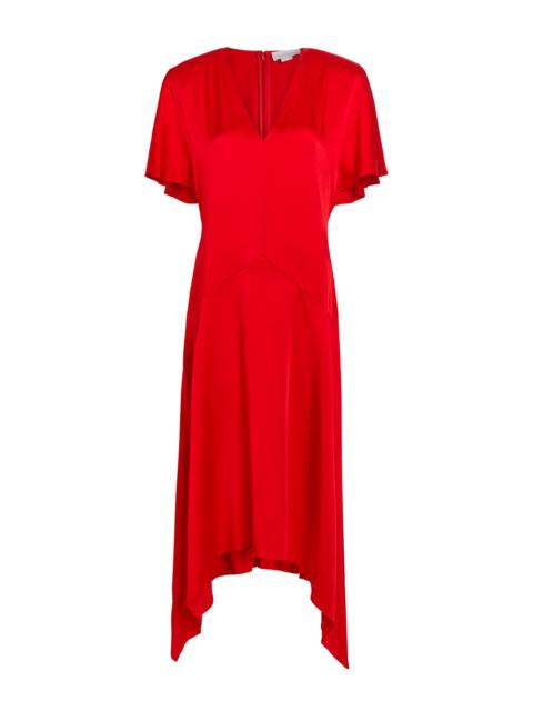 Stella McCartney Stella Mccartney Envers V-neck Satin Midi Dress