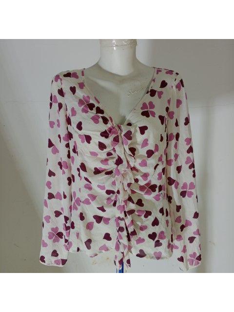 Vintage Sonia Rykiel Top Blouse Love Full Print