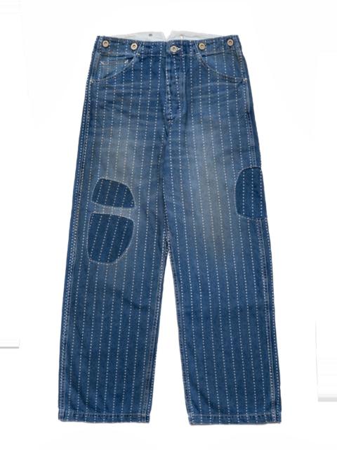 FULLCOUNT Star Wabash Workers Pants HW - Indigo Wabash
