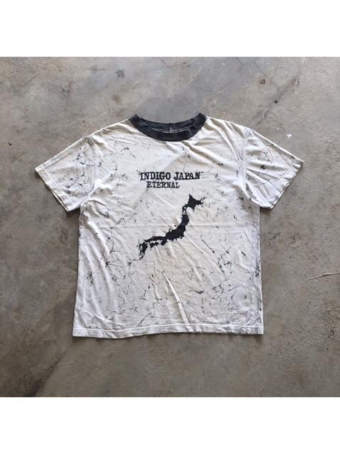 Other Designers ETERNAL Indigo Japan Printed Bleached Design T-Shirt