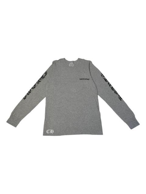 Chrome Hearts Chrome Hearts Scroll Logo Thermal L/S T-Shirts Grey